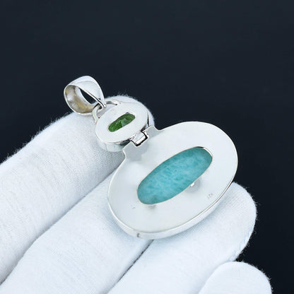 Amazonite & Green Amethyst Pendant