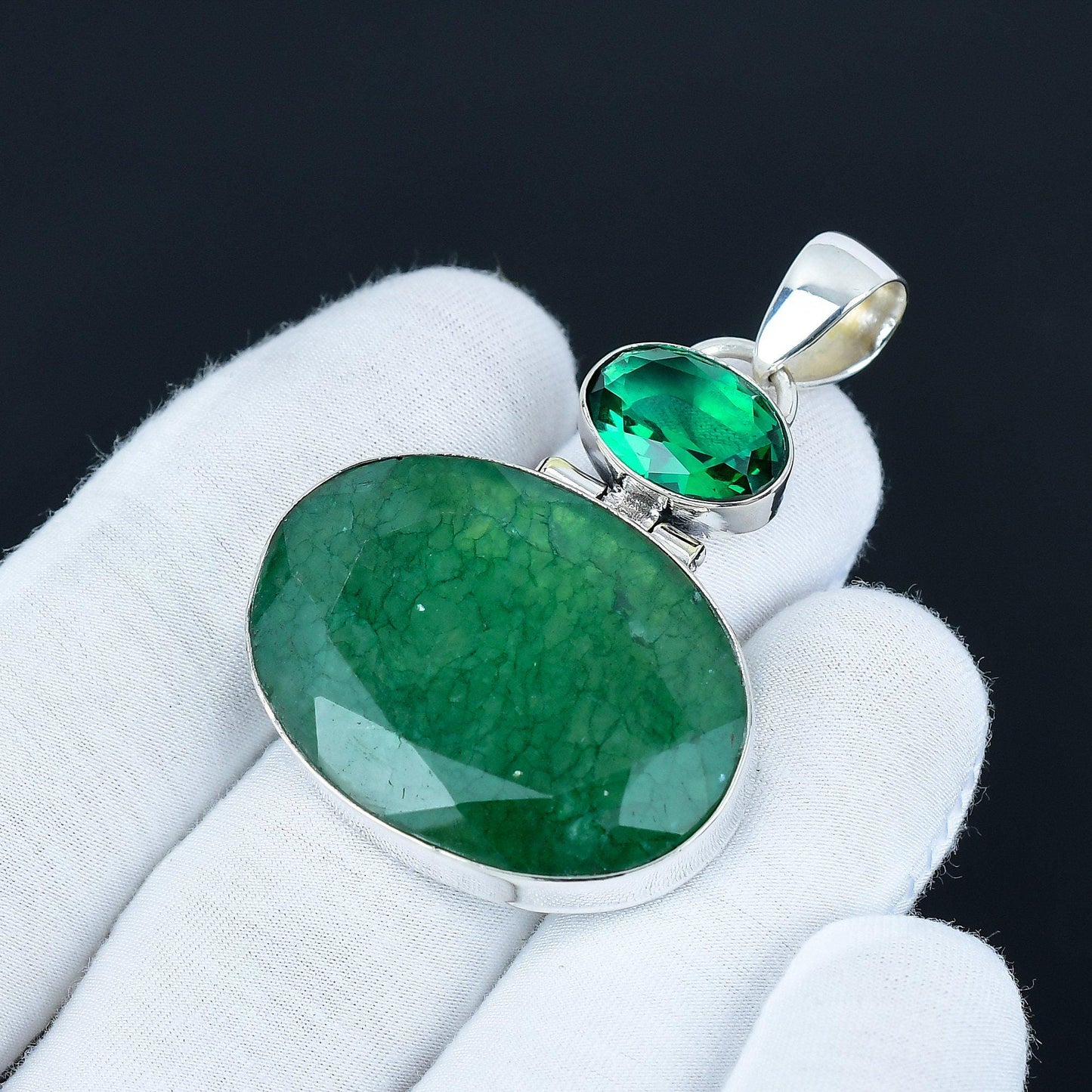 Green Emerald Gemstone Pendant