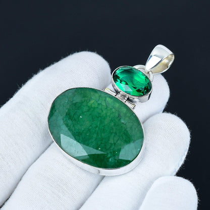 Green Emerald Gemstone Pendant