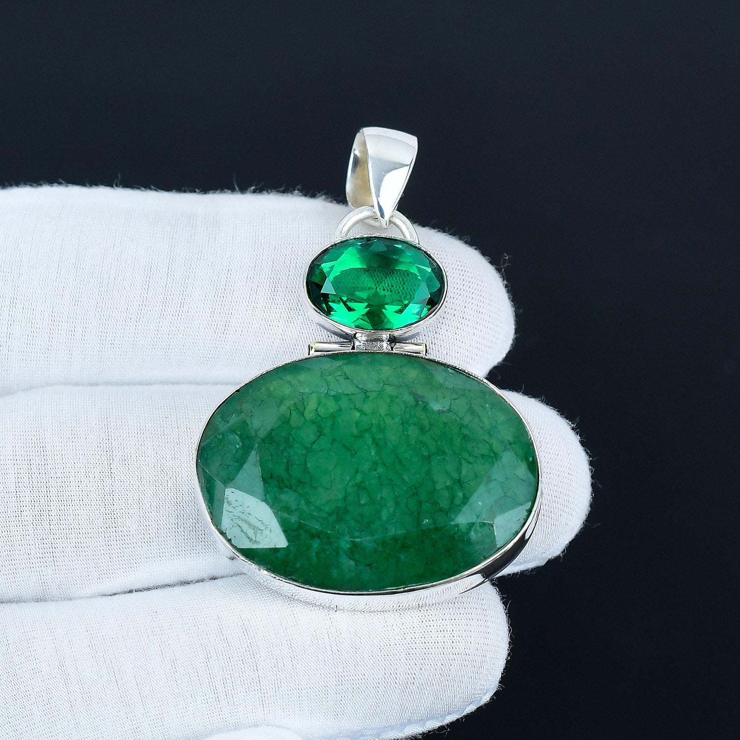 Green Emerald Gemstone Pendant