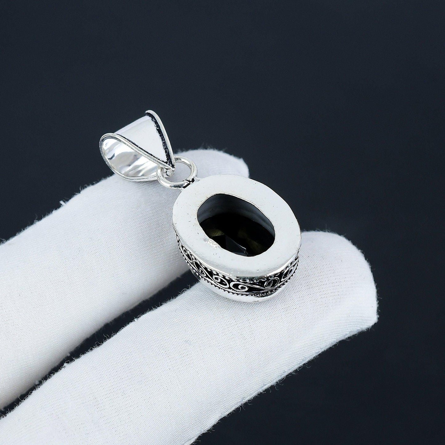 Black Spinel Gemstone Pendant