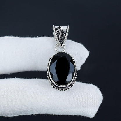 Black Spinel Gemstone Pendant