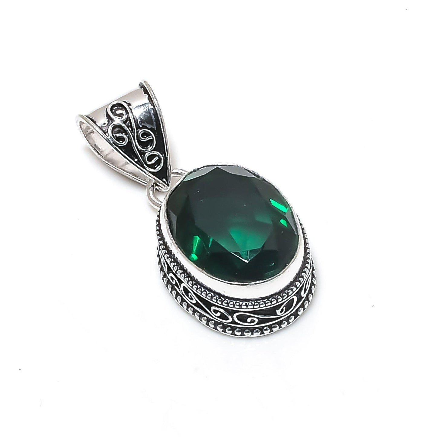Green Diopside Gemstone Pendant