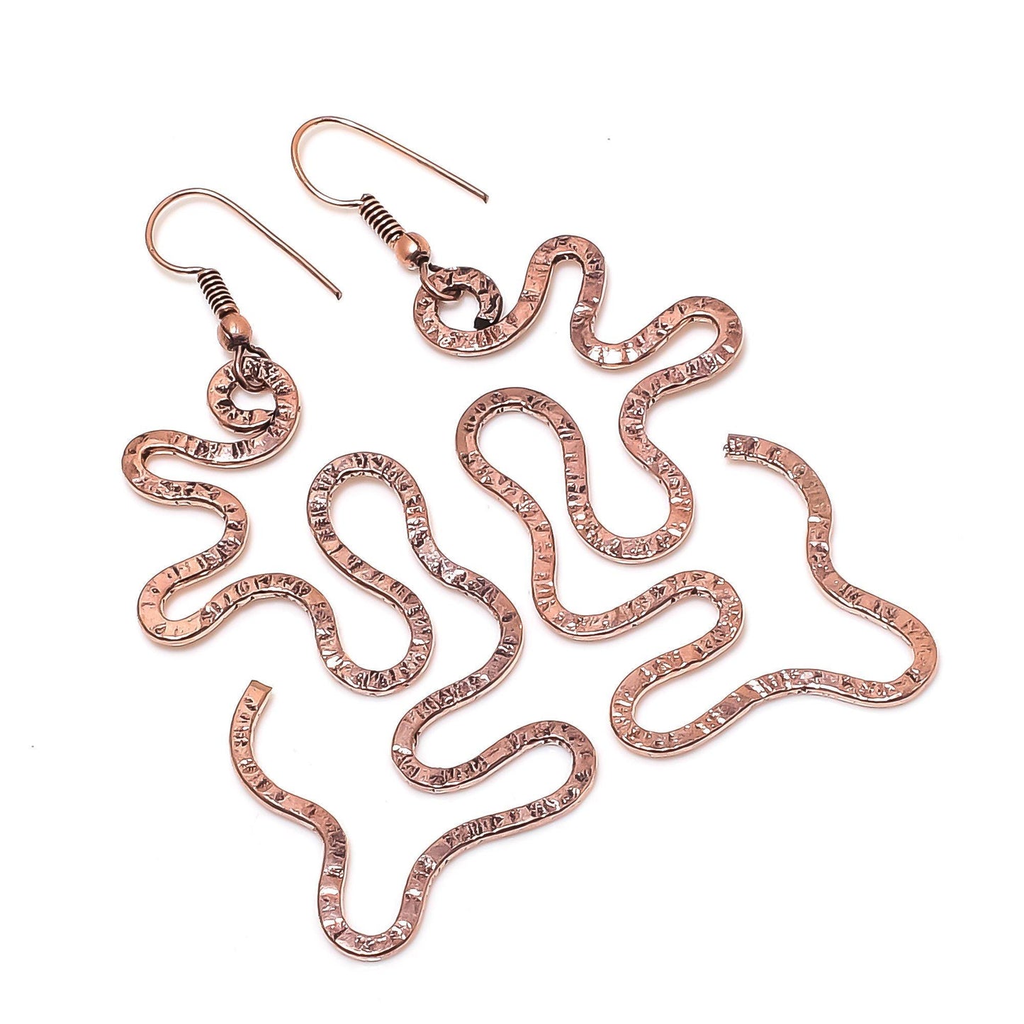 Copper Gemstone Dangle Earrings