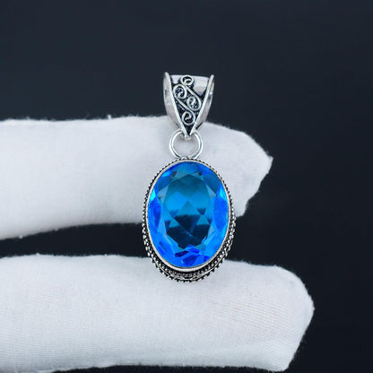Blue Topaz Gemstone Pendant