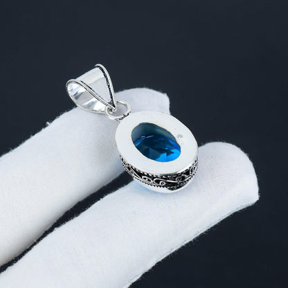 Blue Topaz Gemstone Pendant