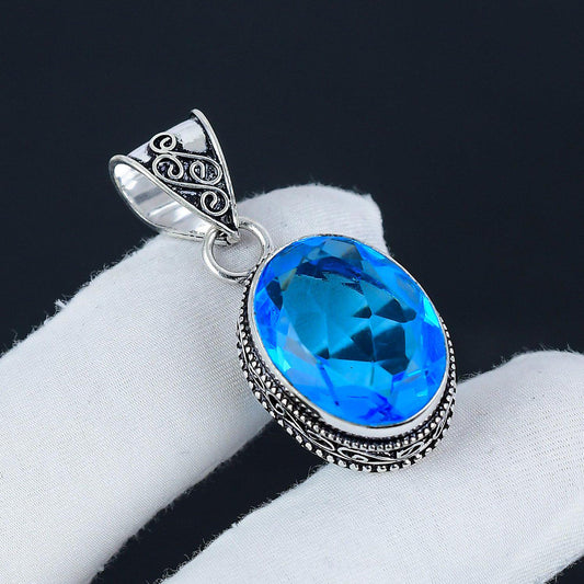 Blue Topaz Gemstone Pendant