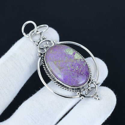 Purple Purpurite Gemstone Pendant