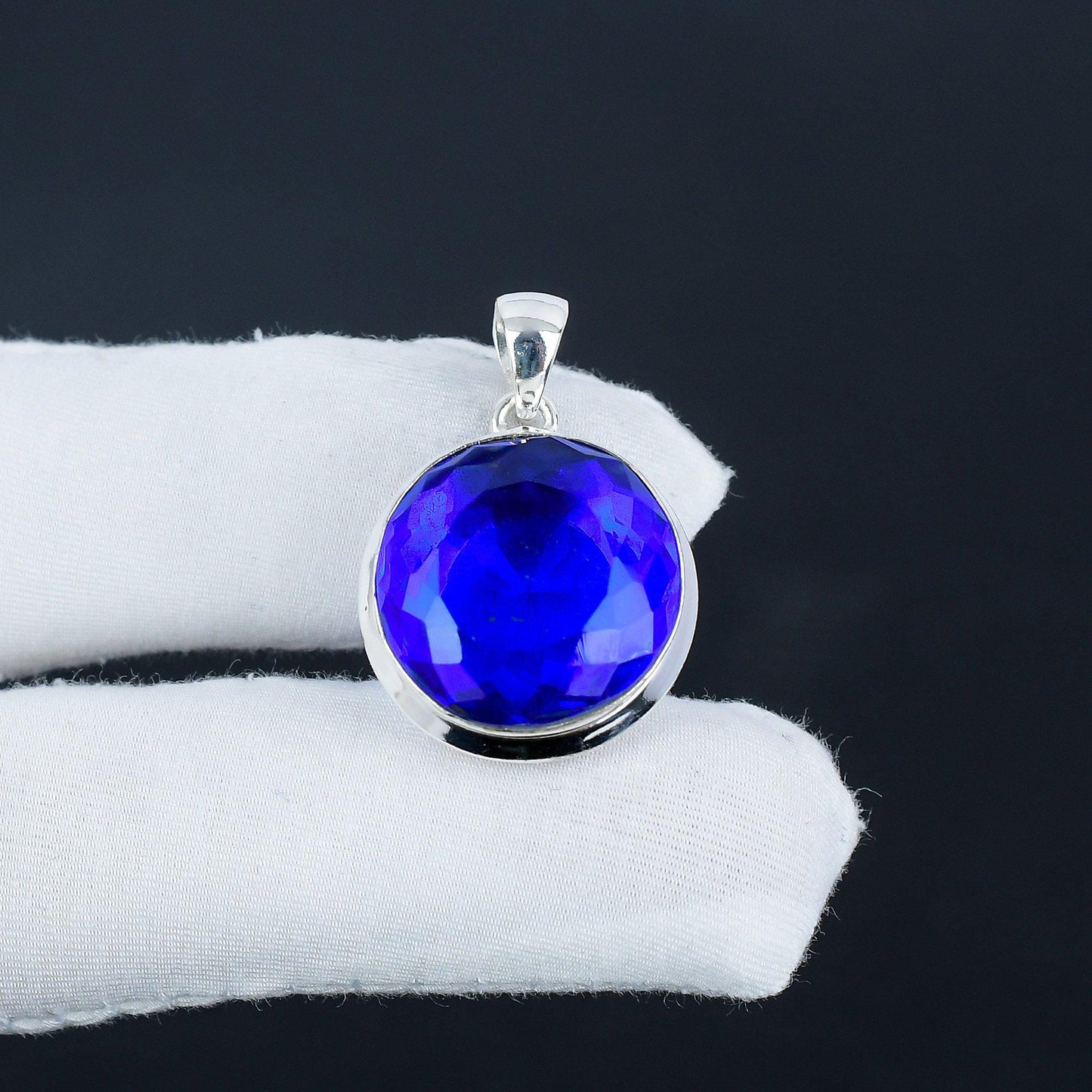 Blue Sapphire Gemstone Pendant