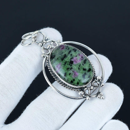 Green Ruby Zoisite Pendant