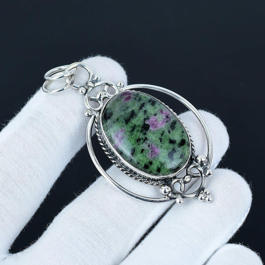 Green Ruby Zoisite Pendant