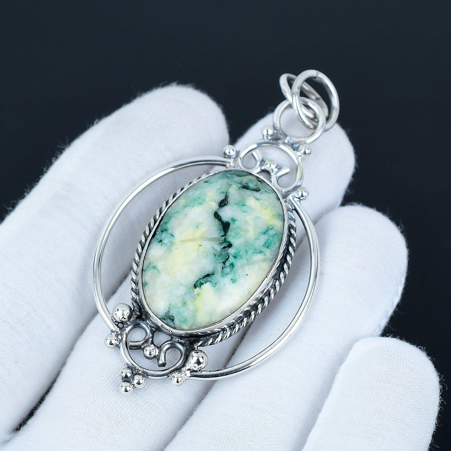 Green Mariposite Gemstone Pendant