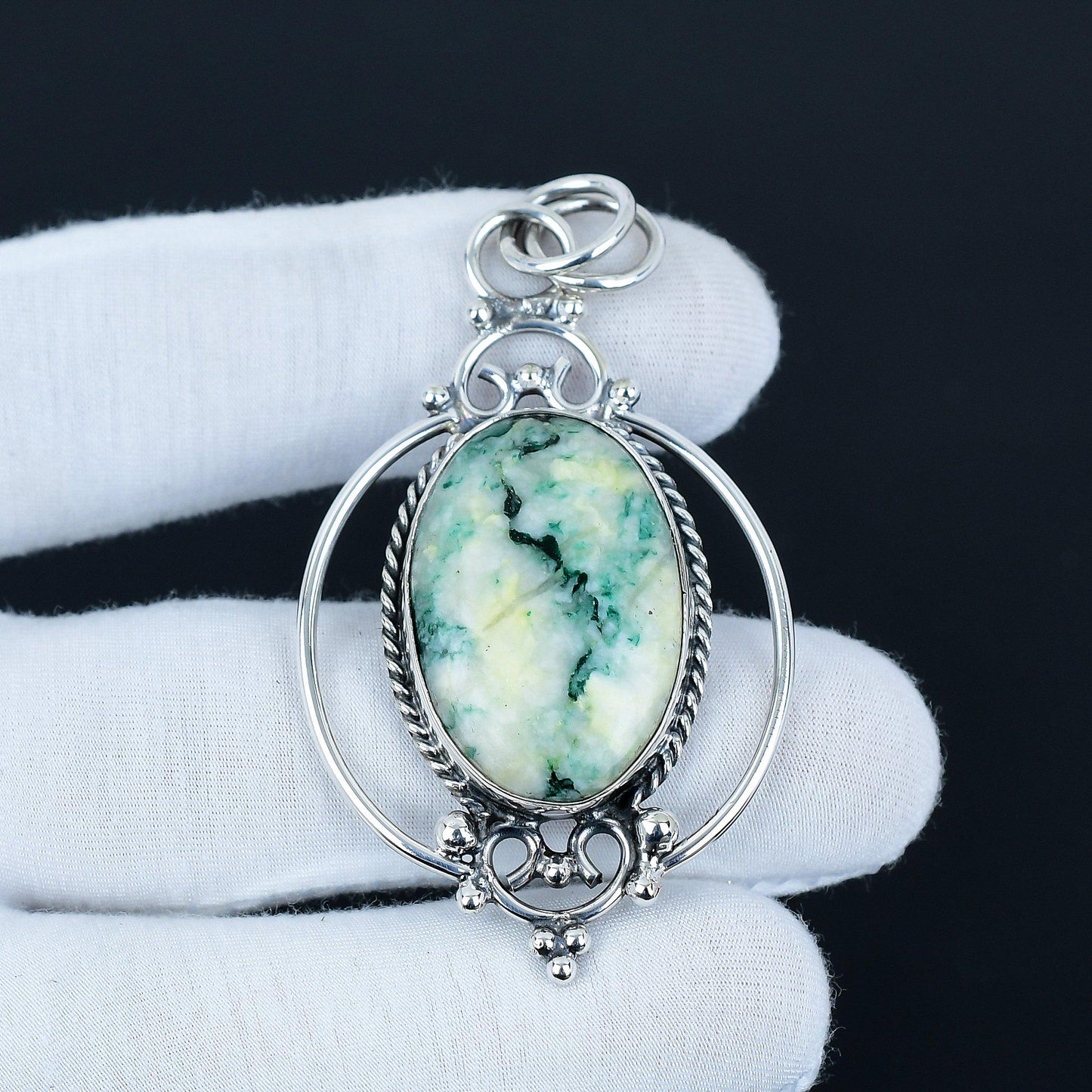 Green Mariposite Gemstone Pendant