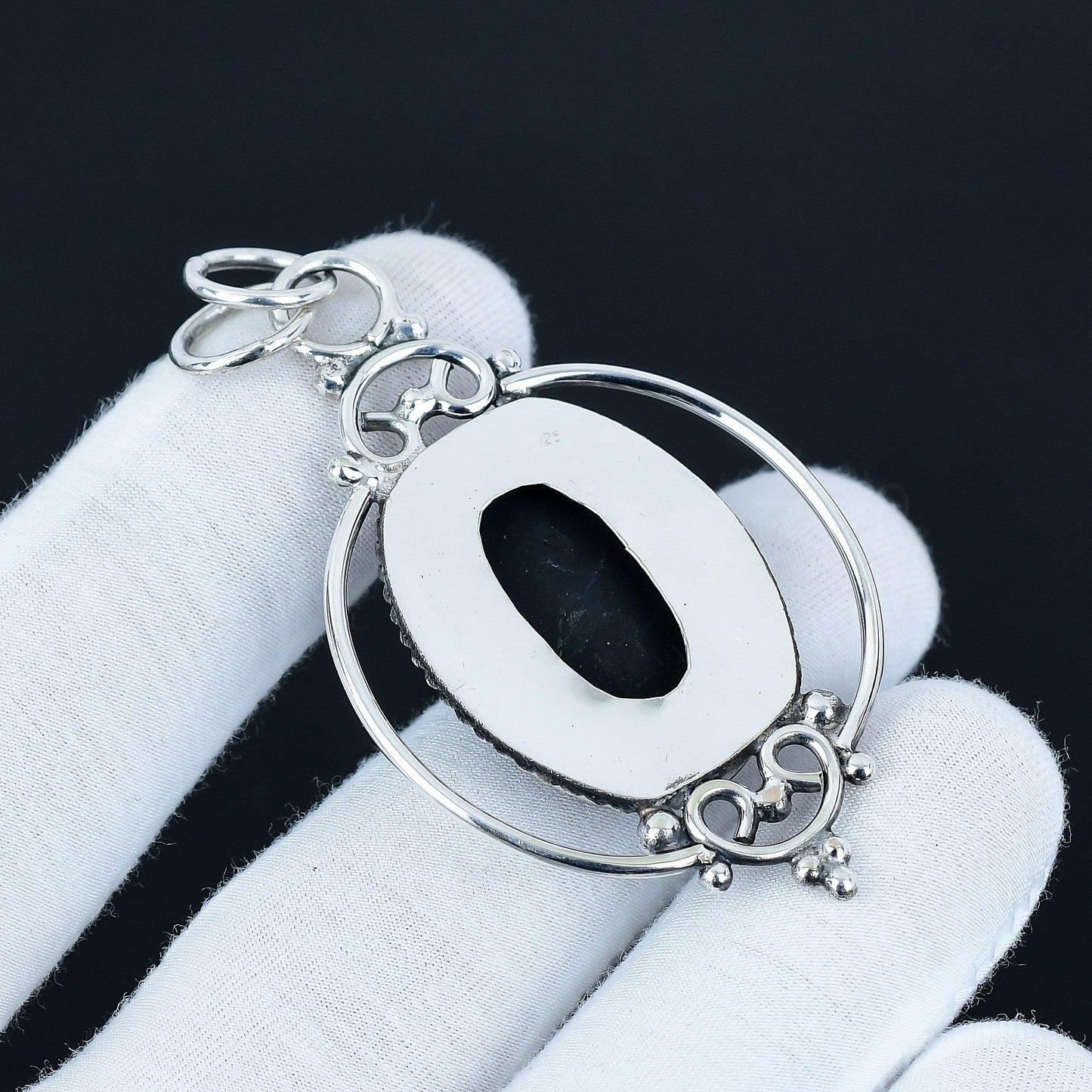 Black Obsidian Gemstone Pendant