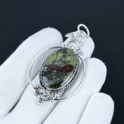 Green Dragon Blood Gemstone Pendant