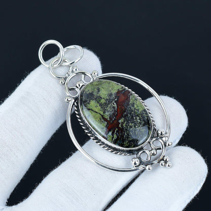 Green Dragon Blood Gemstone Pendant