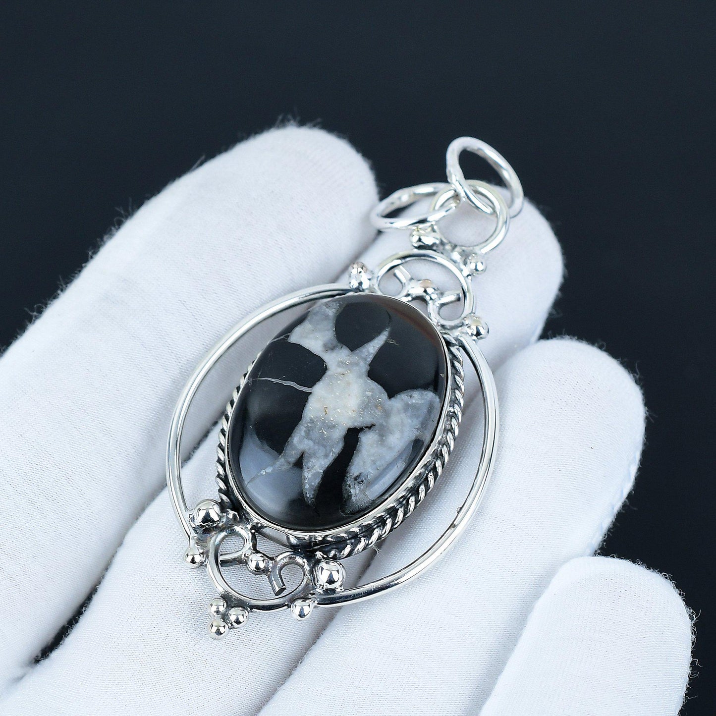 Brown Mud Crack Gemstone Pendant