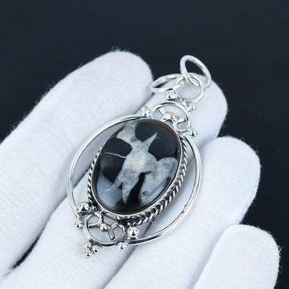 Brown Mud Crack Gemstone Pendant