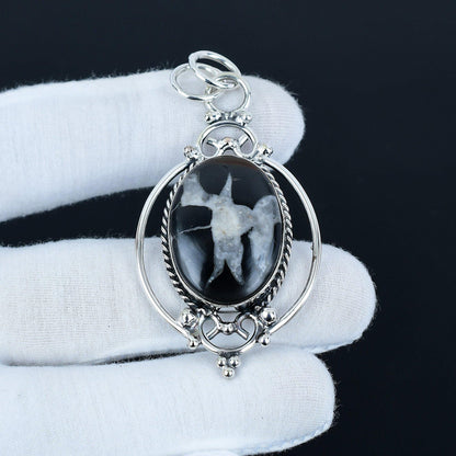 Brown Mud Crack Gemstone Pendant