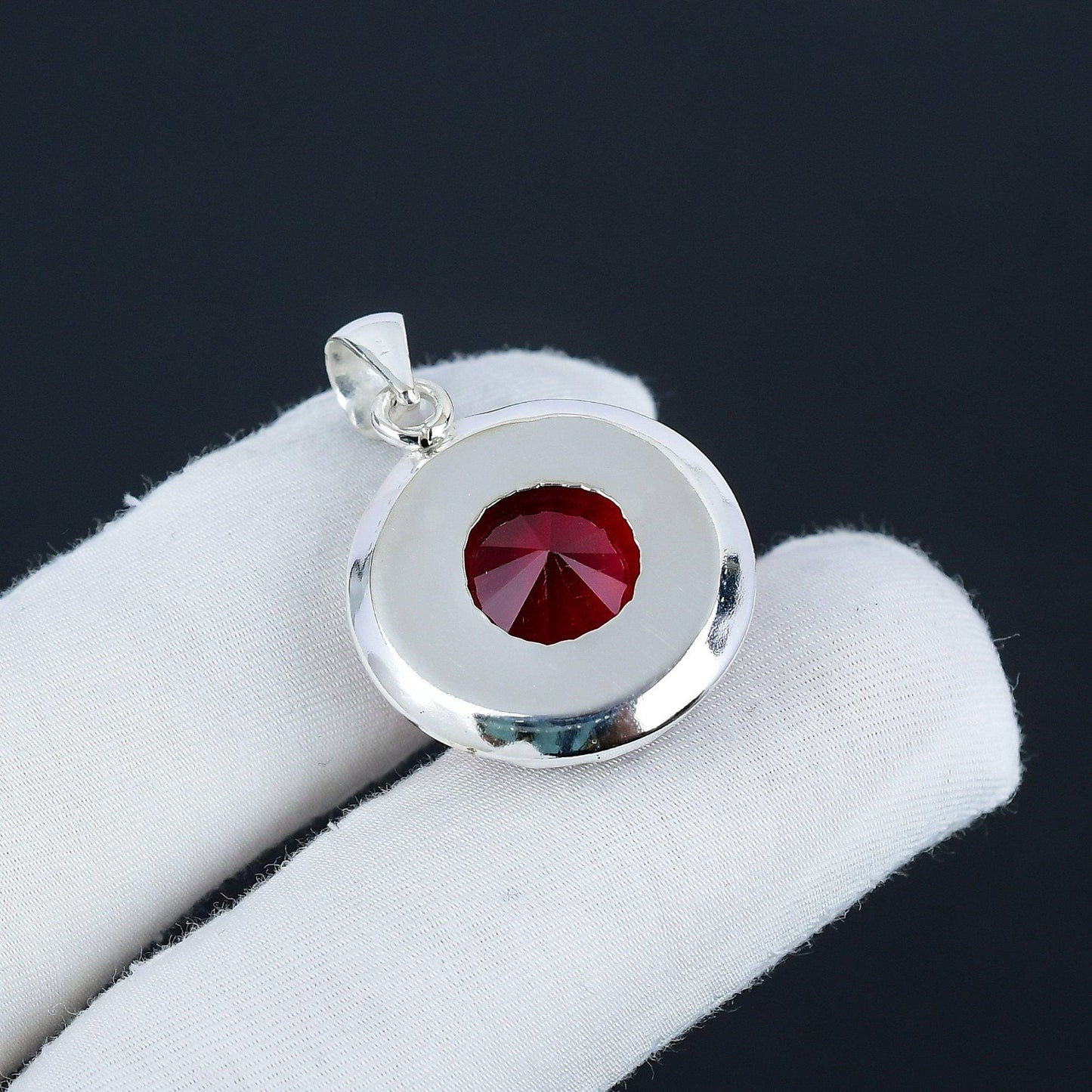 Red Garnet Gemstone Pendant