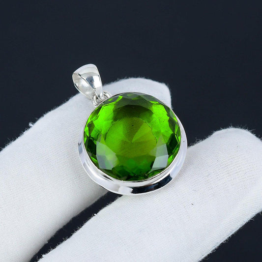 Green Peridot Gemstone Pendant