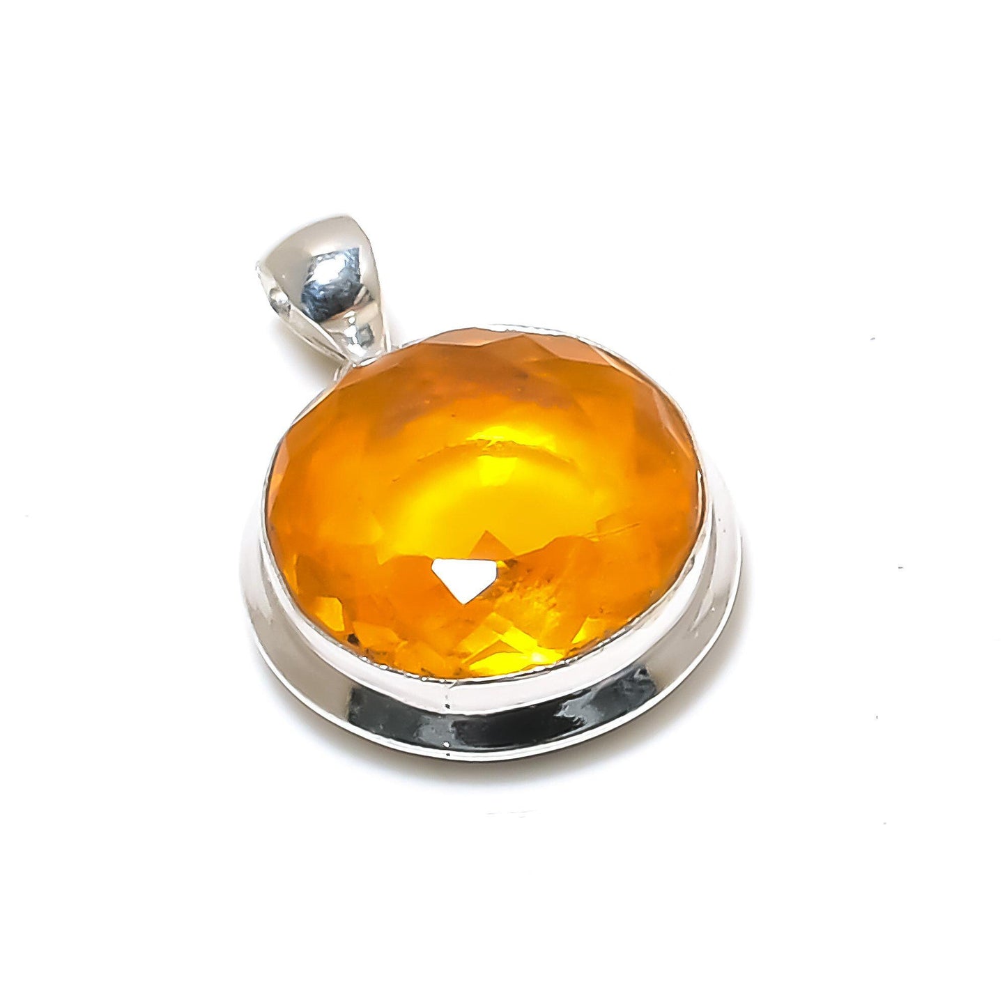 Yellow Citrine Gemstone Pendant