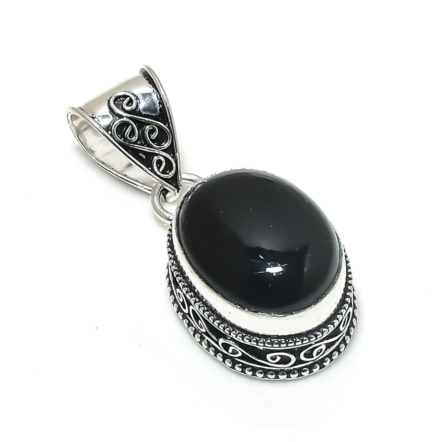 Black Onyx Gemstone Pendant