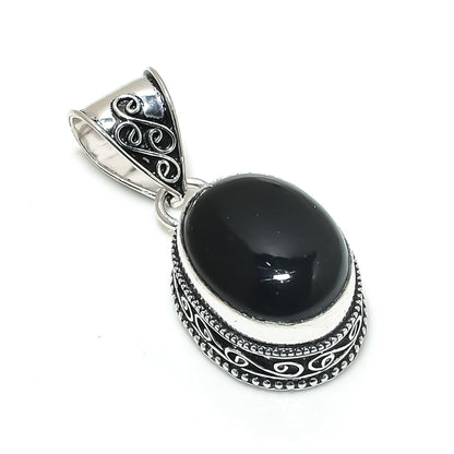 Black Onyx Gemstone Pendant
