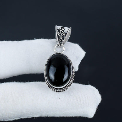 Black Onyx Gemstone Pendant