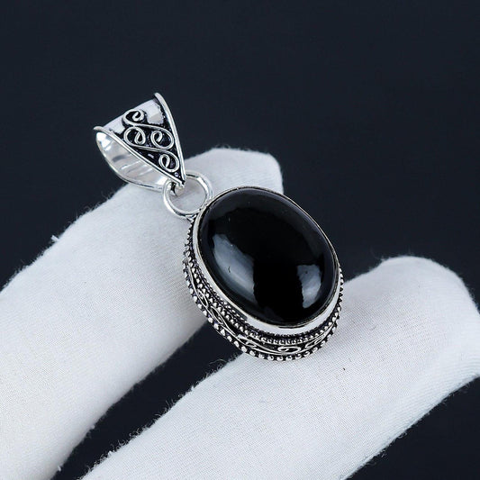 Black Onyx Gemstone Pendant