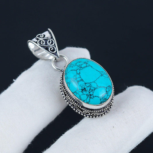 Blue Turquoise Gemstone Pendant