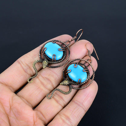 Turquoise Gemstone Dangle Earrings
