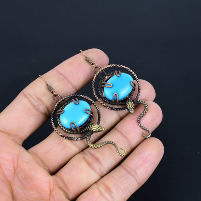 Turquoise Gemstone Dangle Earrings