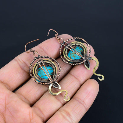 Turquoise Blue Gemstone Earrings