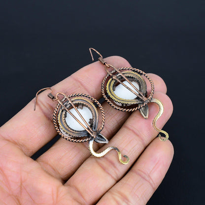 White Coral Gemstone Earrings