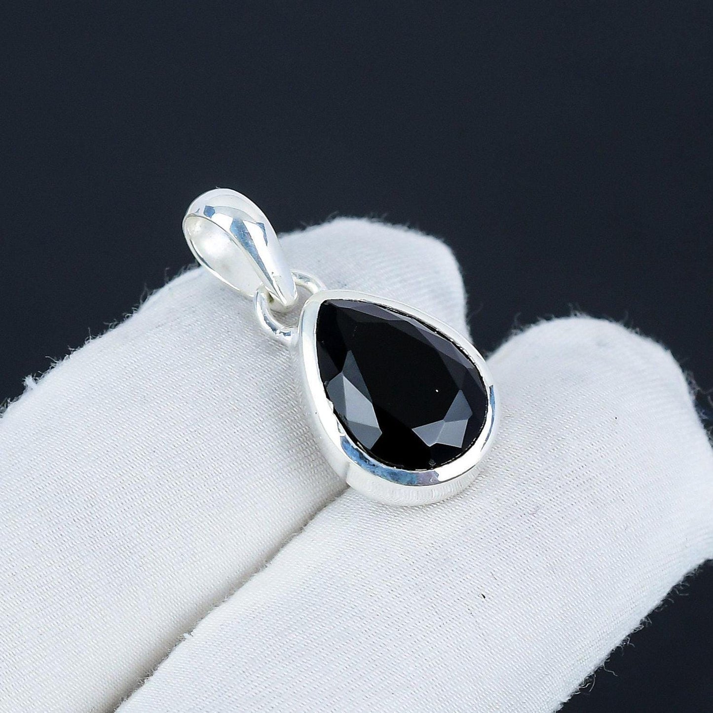 Black Spinel Gemstone Pendant