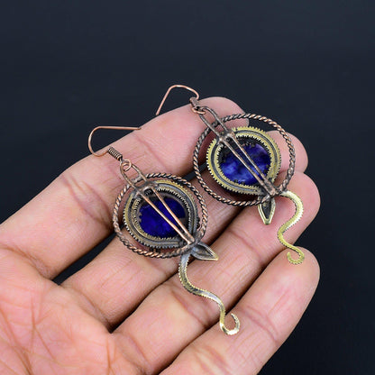 Blue Sapphire Gemstone Earrings