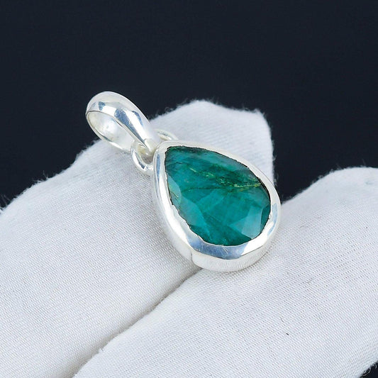 Green Emerald Gemstone Pendant