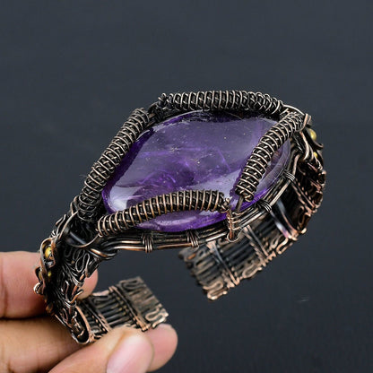 Purple Amethyst Gemstone Bracelet