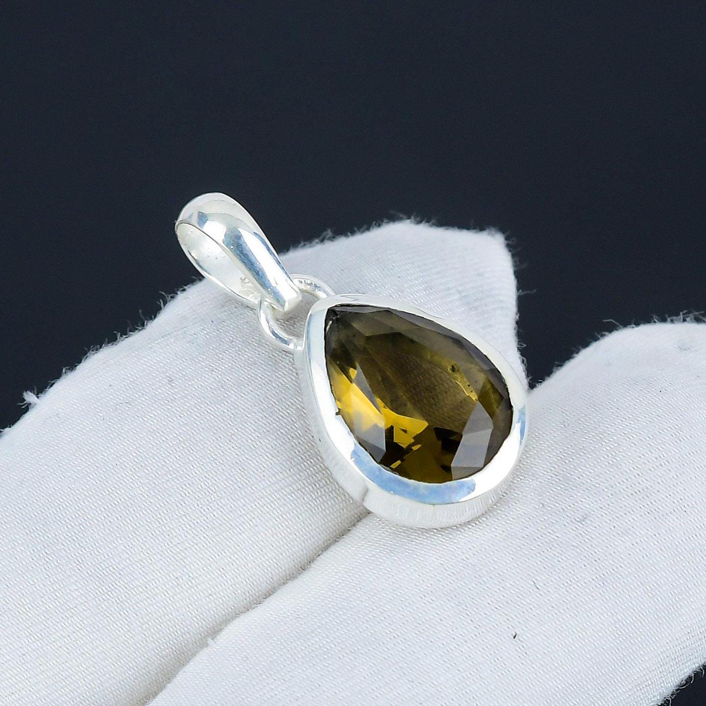 Smoky Brown Topaz Gemstone Pendant