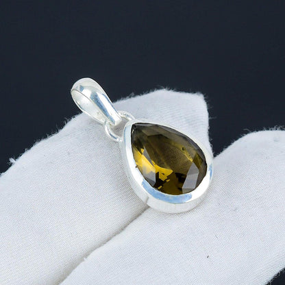 Smoky Brown Topaz Gemstone Pendant