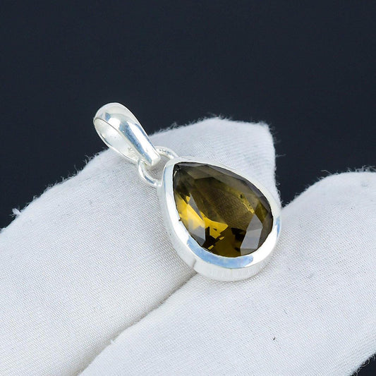 Smoky Brown Topaz Gemstone Pendant