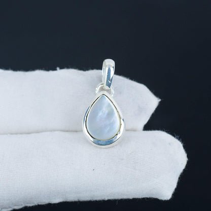 White Mother of Pearl Gemstone Pendant