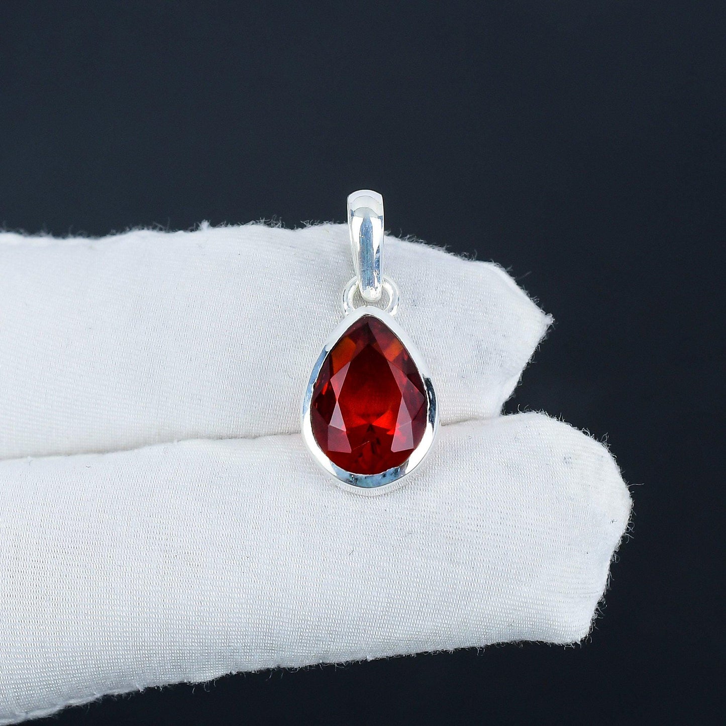 Red Garnet Gemstone Pendant