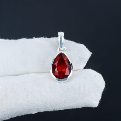 Red Garnet Gemstone Pendant
