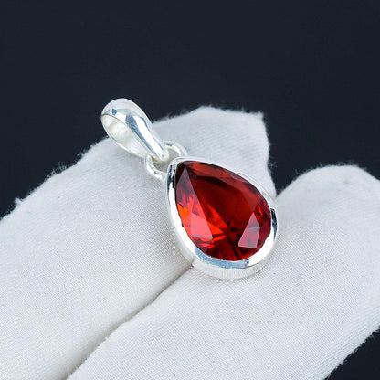 Red Garnet Gemstone Pendant