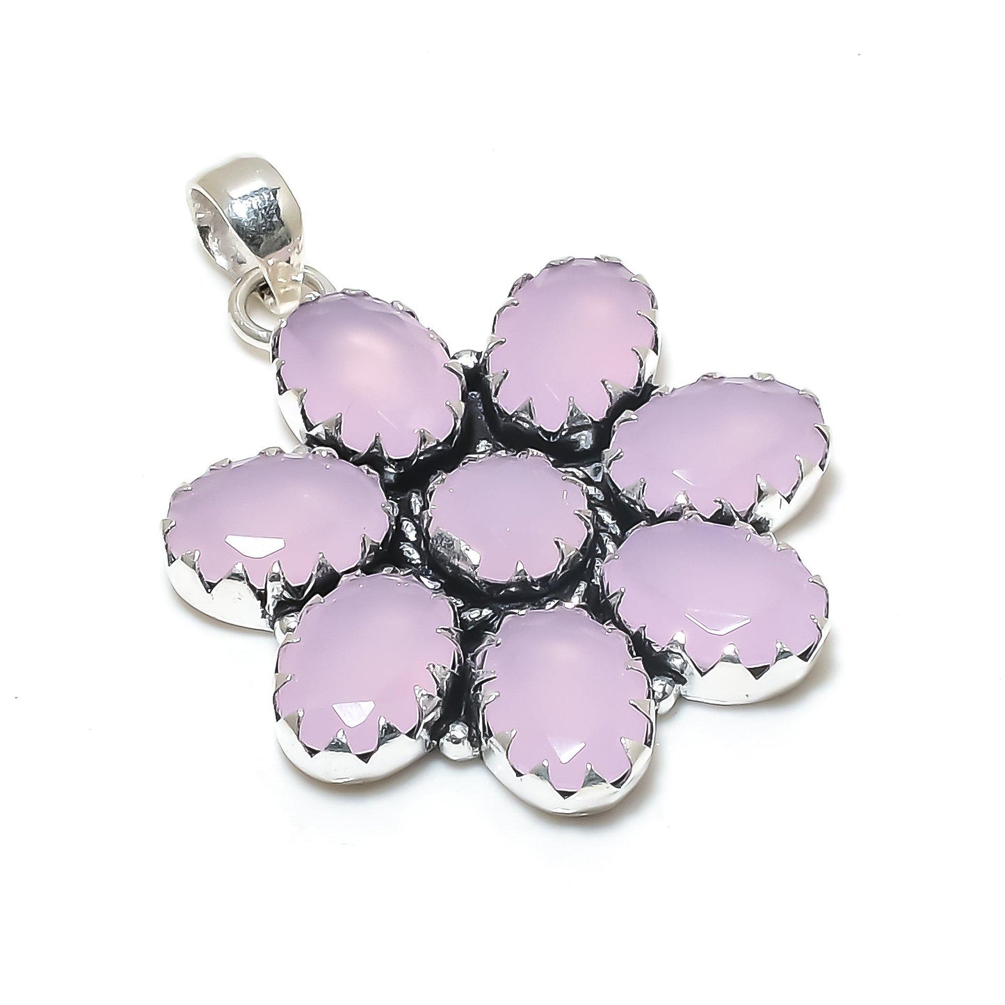 Pink Chalcedony Gemstone Pendant