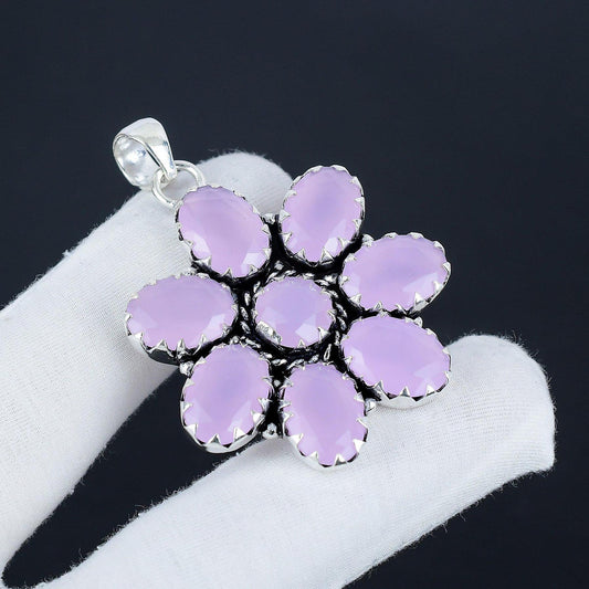 Pink Chalcedony Gemstone Pendant