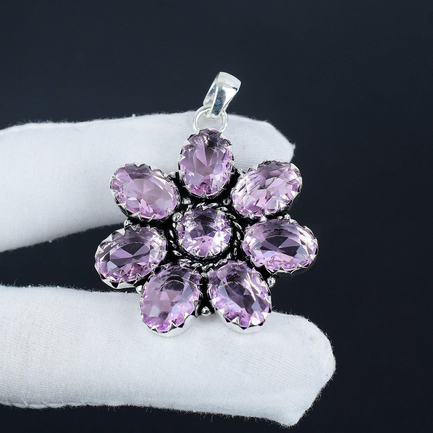 Pink Kunzite Gemstone Pendant
