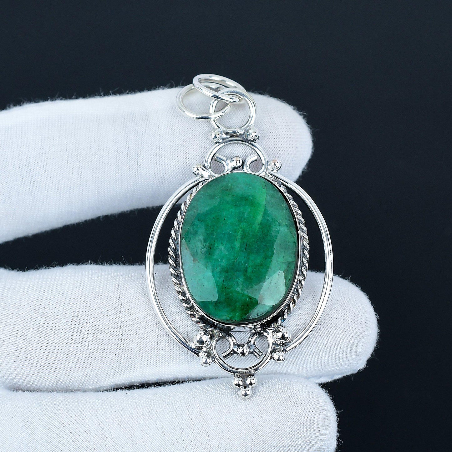 Emerald Green Gemstone Pendant